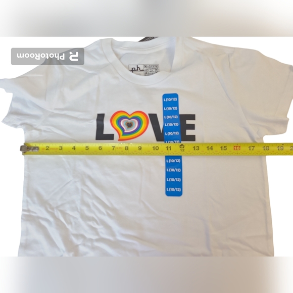 The Phluid Project T-Shirt Large(10/12) White Kids Unisex Short Sleeve Love Crew - Picture 6 of 7